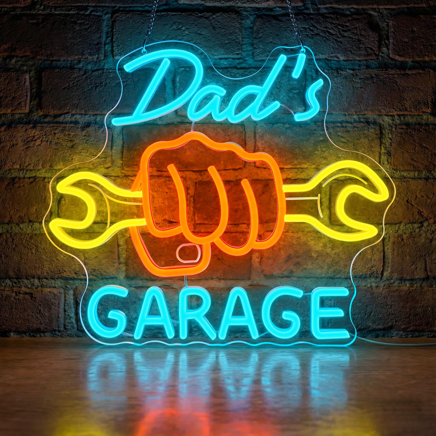 Auto Repair Shop Design - Neon Sign Garasi Ayah untuk Dekorasi