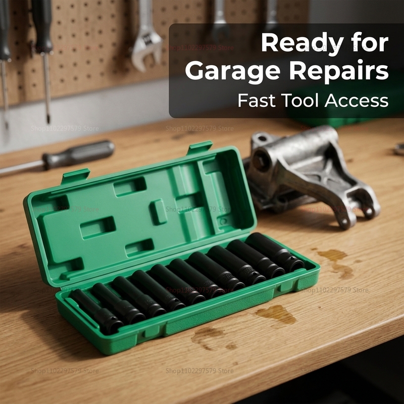 Spark Plug Socket Set - 10pcs Set Kunci Soket 8-24mm Alat