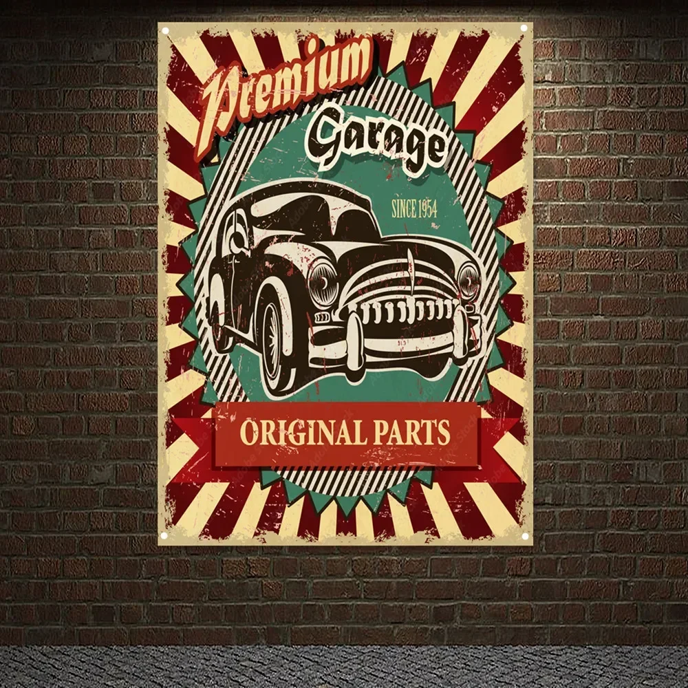 Auto Repair Shop Banners - Poster Seni Lukisan Dinding Dekorasi Garasi