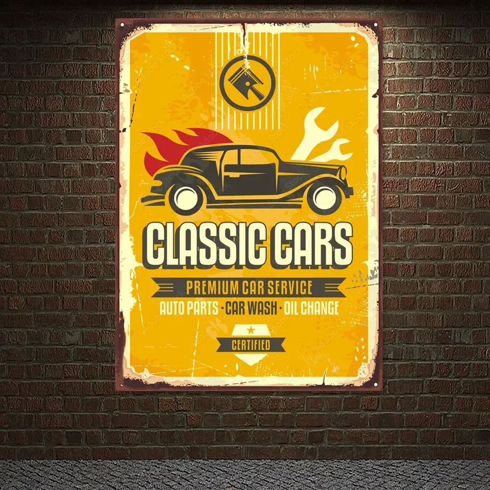 Mobil Klasik Vintage Premium C - Auto Repair Shop Banners ulasan dan harga