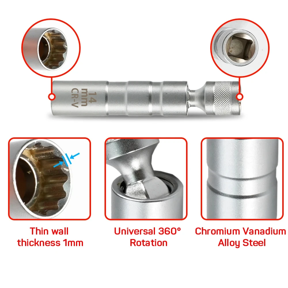 16Mm dengan Soket Busi Sambung - Spark Plug Socket Set ulasan dan harga