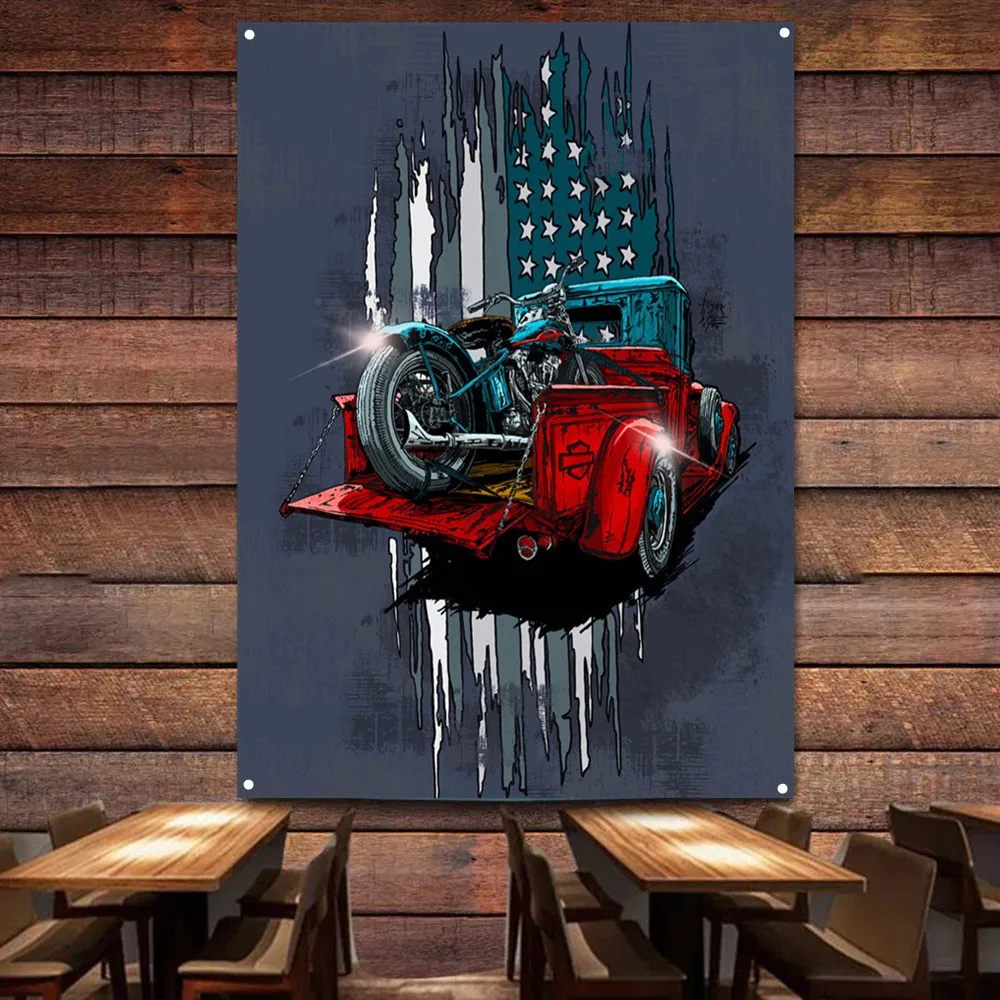 Poster Seni Sepeda Motor Di Mo - Auto Repair Shop Banners ulasan dan harga